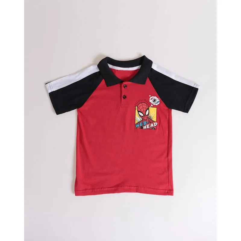 Polo Bebê Estampa Homem Aranha Marvel Vermelha 3