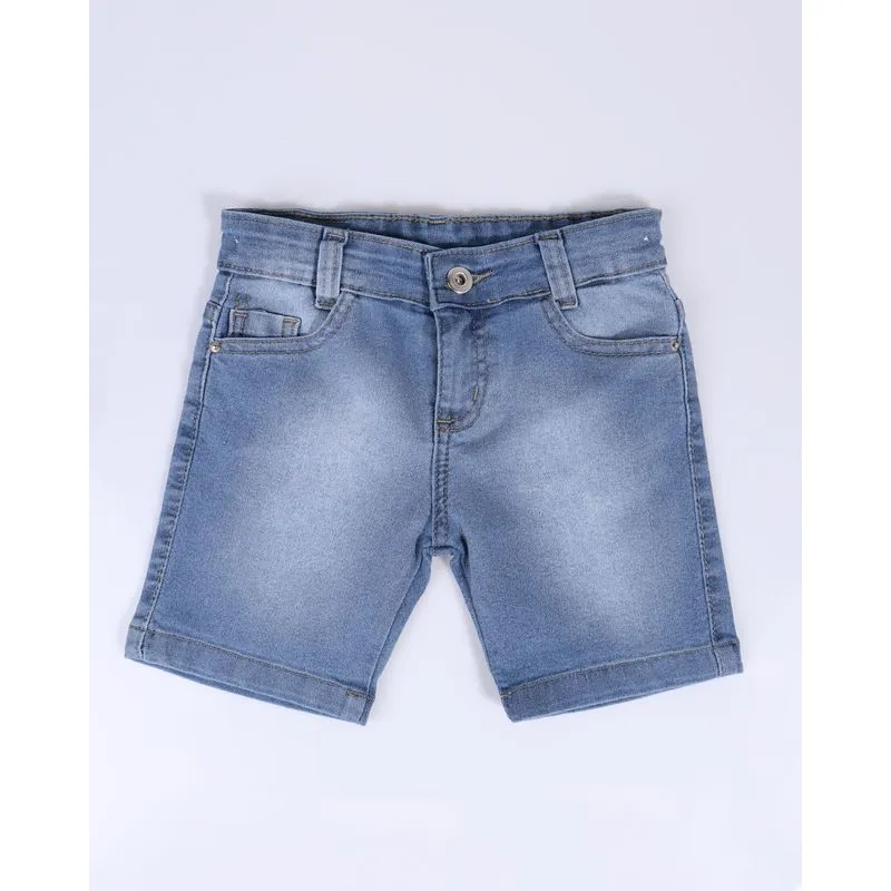 Bermuda Jeans Bebê Azul Claro 2