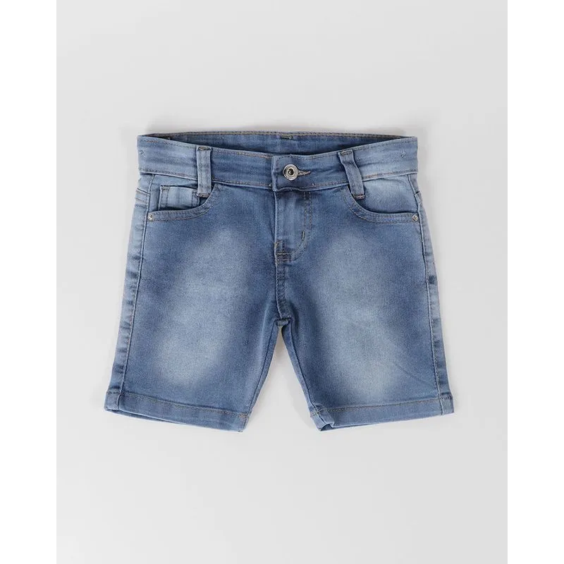 Bermuda Jeans Bebê Azul Claro 3