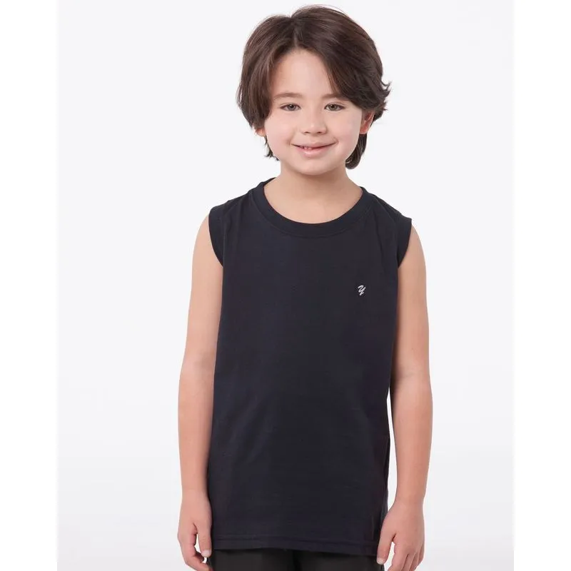 Regata Infantil Básica Preta 8