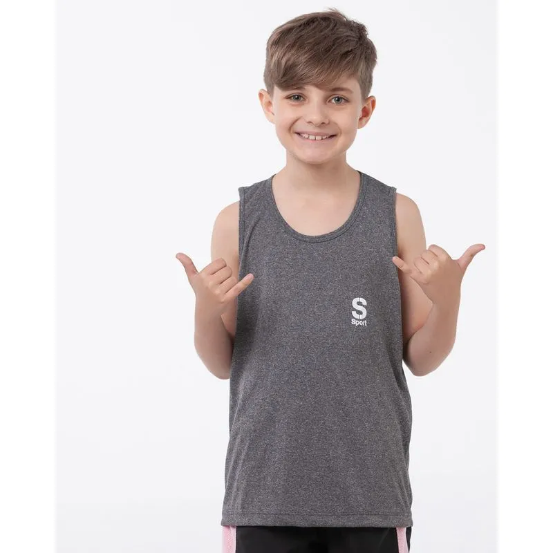 Regata Infantil Esporte Cinza Médio 6