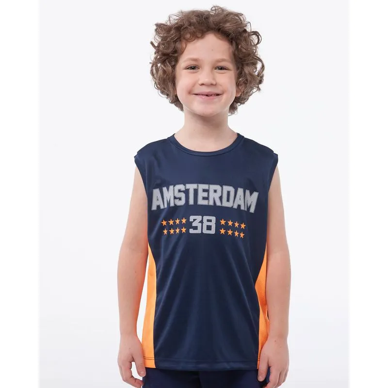 Regata Infantil Esporte Amsterdam Azul Marinho 4