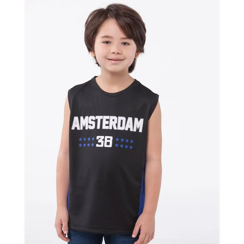 Regata Infantil Esporte Amsterdam Preta 6