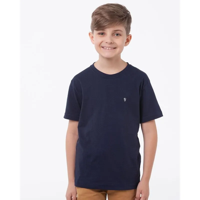 Camiseta Infantil Básica Lisa Marinho 8