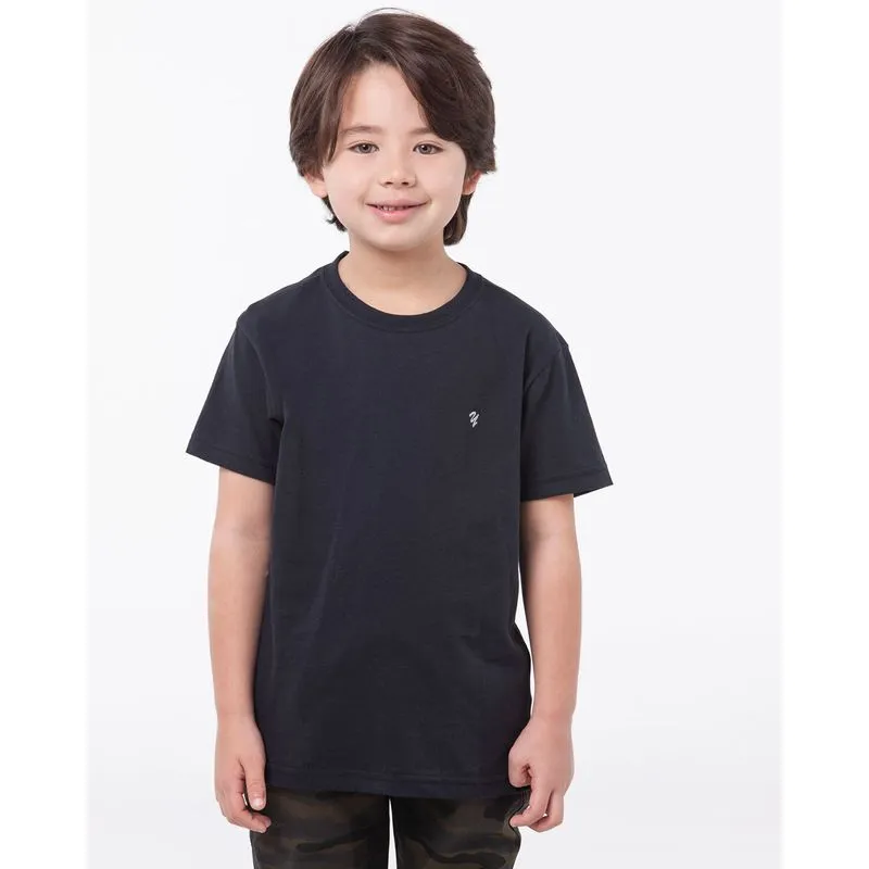 Camiseta Infantil Lisa Básica Preta 4