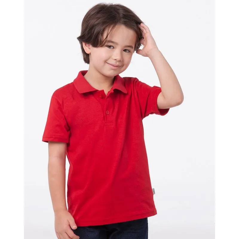 Polo Infantil Básica Malha Vermelha 4