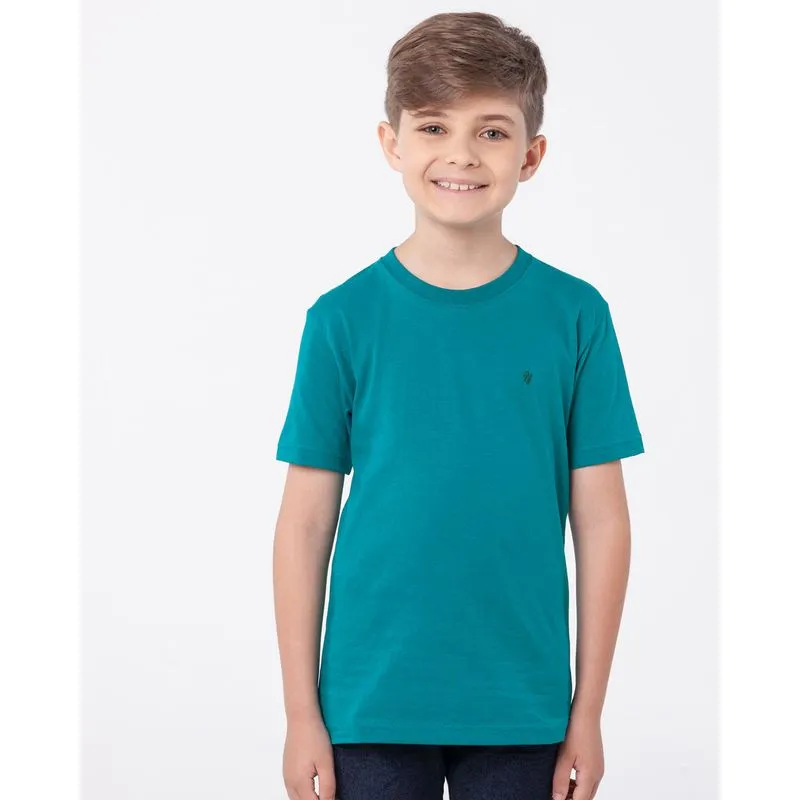 Camiseta Infantil Básica Verde 4