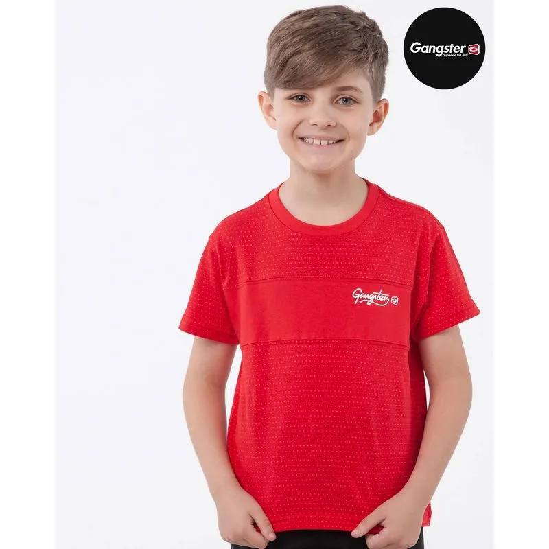 Camiseta Infantil Gangster Vermelha 8