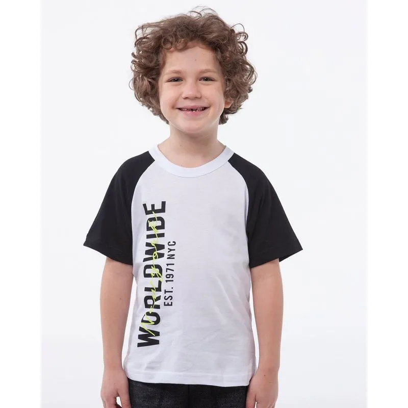 Camiseta Infantil Estampa Street Branca 10