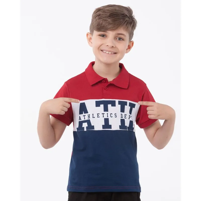Polo Infantil Athletics Vermelha 8
