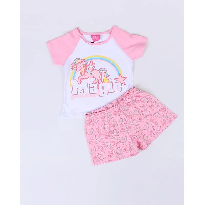 Pijama Bebê Unicórnios Branco 1