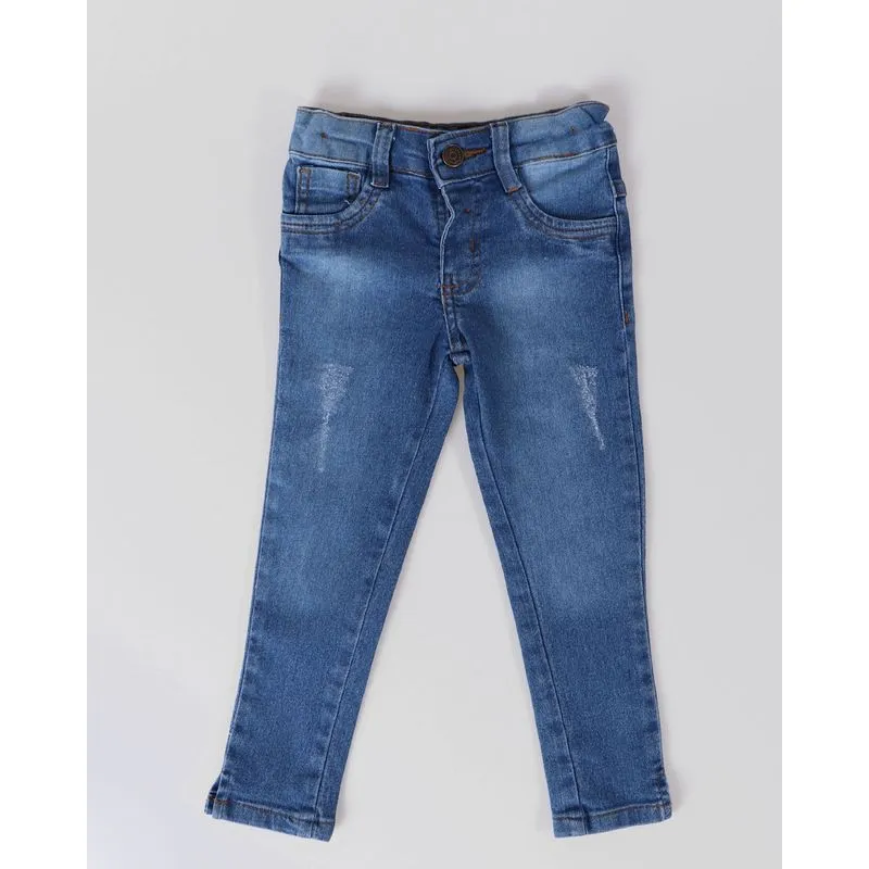 Calça Jeans Bebê Poídos Azul Claro 2