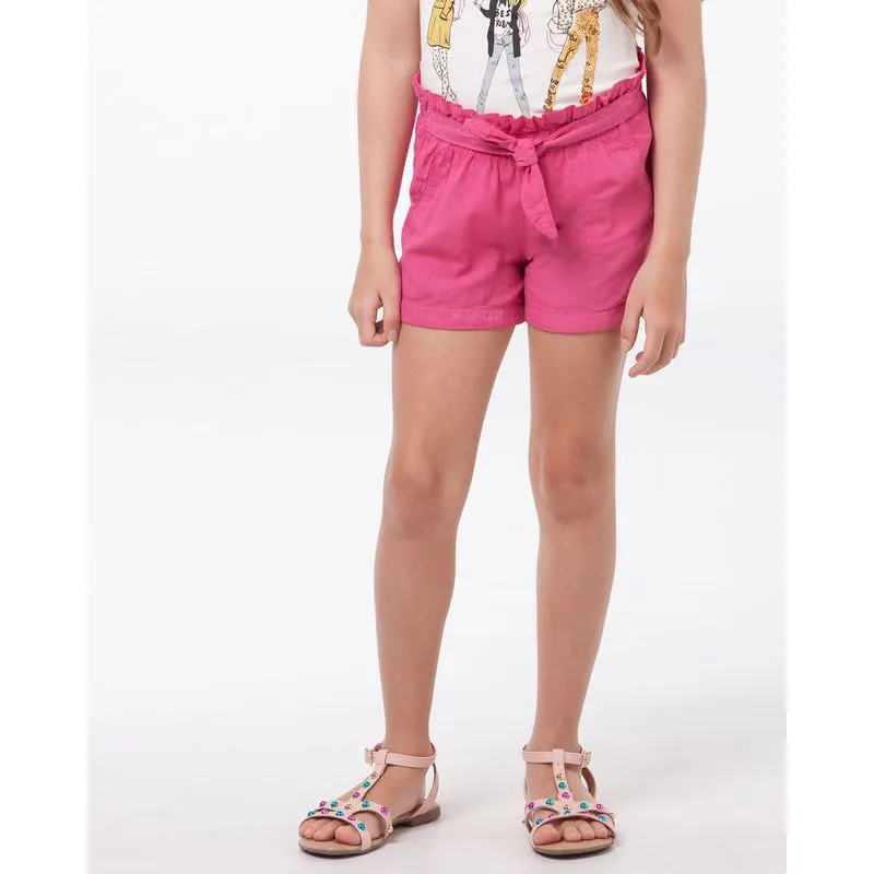 Short Infantil Sarja Clochard Rosa 6