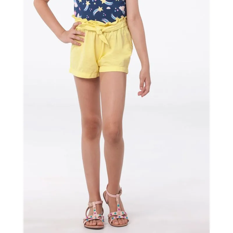 Short Infantil Sarja Clochard Amarelo 8