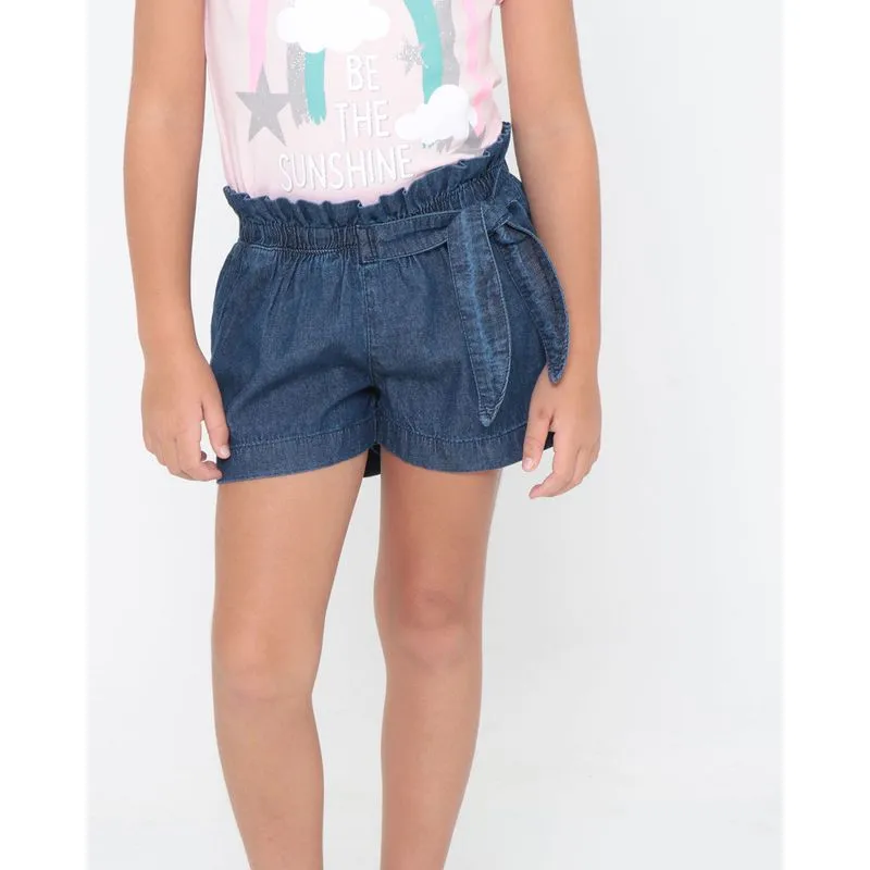 Short Infantil Sarja Azul Escuro 8