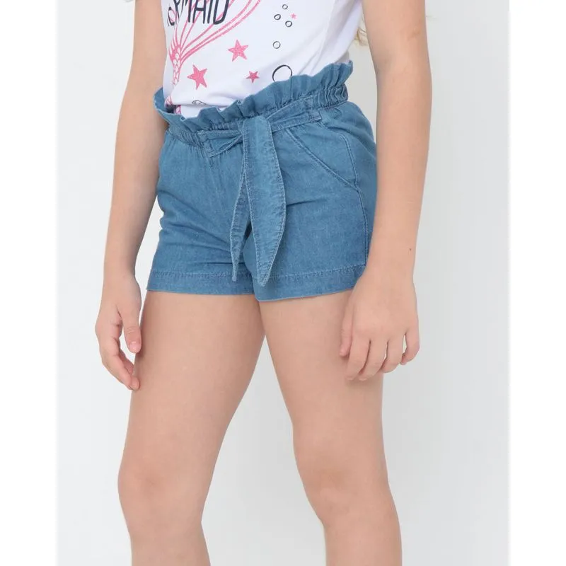 Short Jeans Infantil Clochard Azul 8