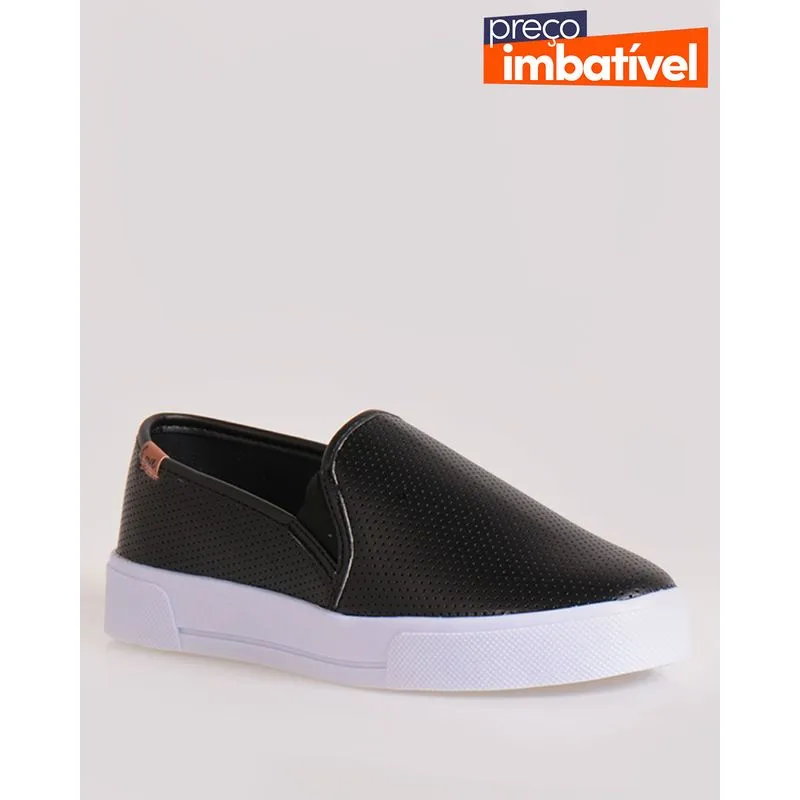 Tênis Feminino Slip On Preto 34