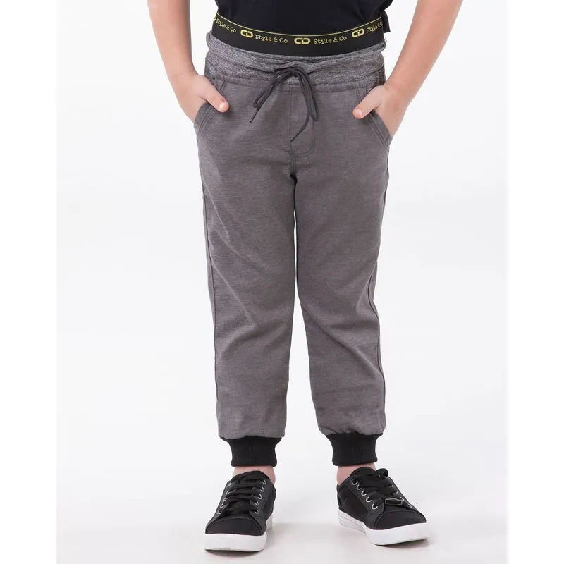 Calça Jeans Infantil Elástico Cordão Cinza 4