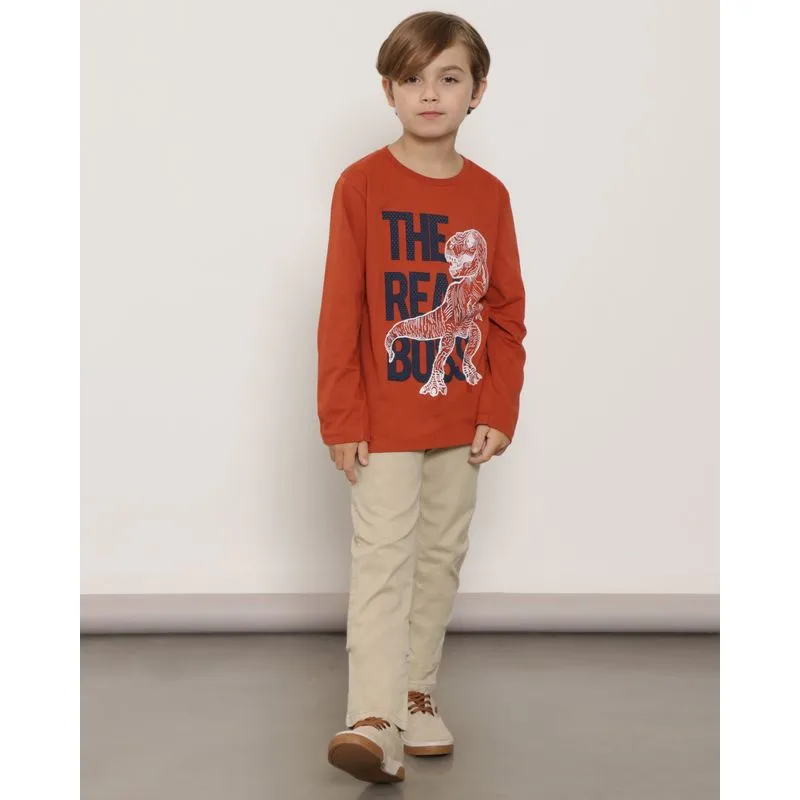 Calça Infantil Sarja Bege Claro 6
