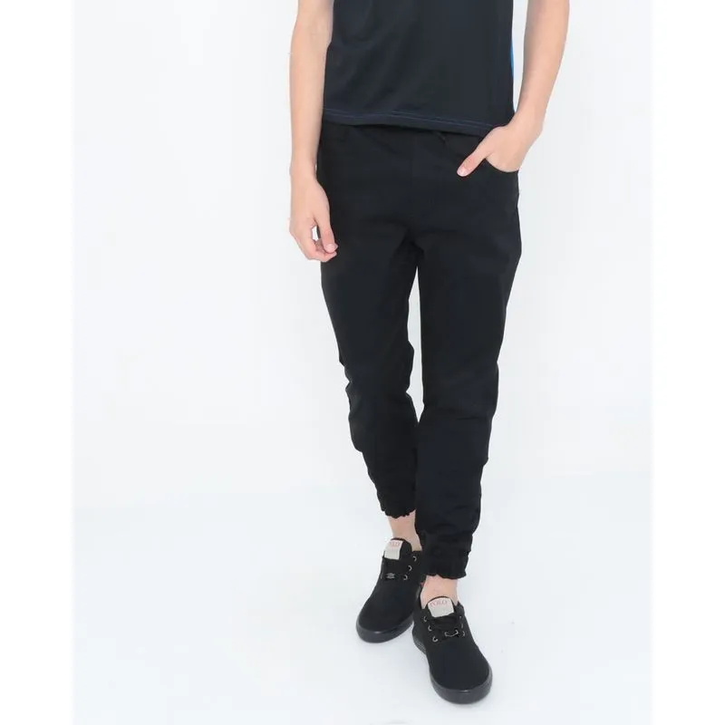 Calça Sarja Juvenil Jogger Lisa Preta 16