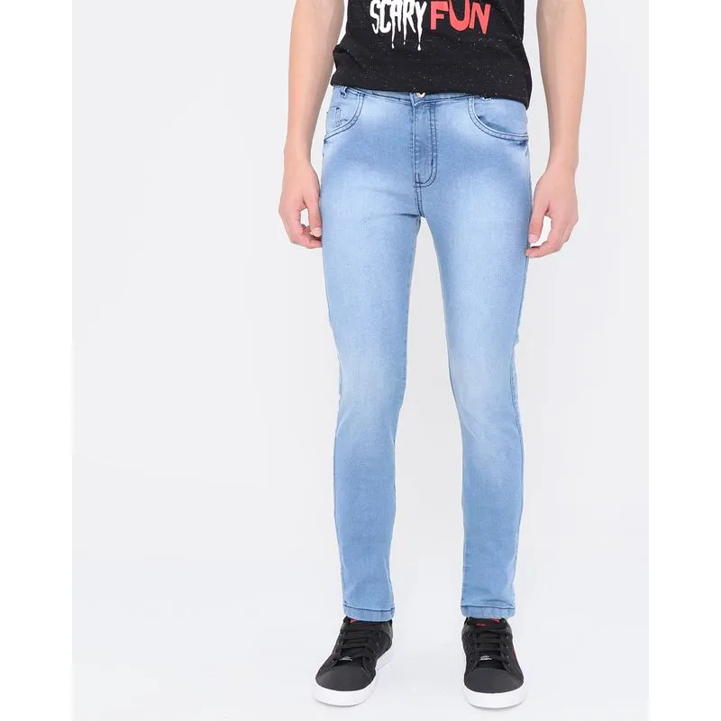 Calça Jeans Juvenil Skinny Azul 14
