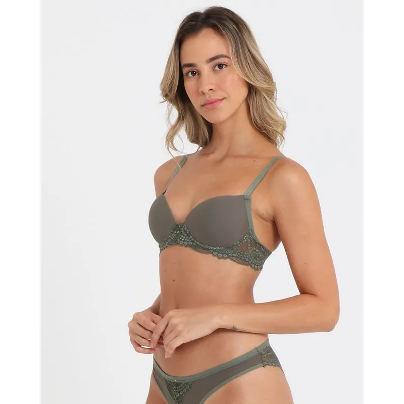 Sutiã Avulso Meia Taça Bojo Renda Verde 44