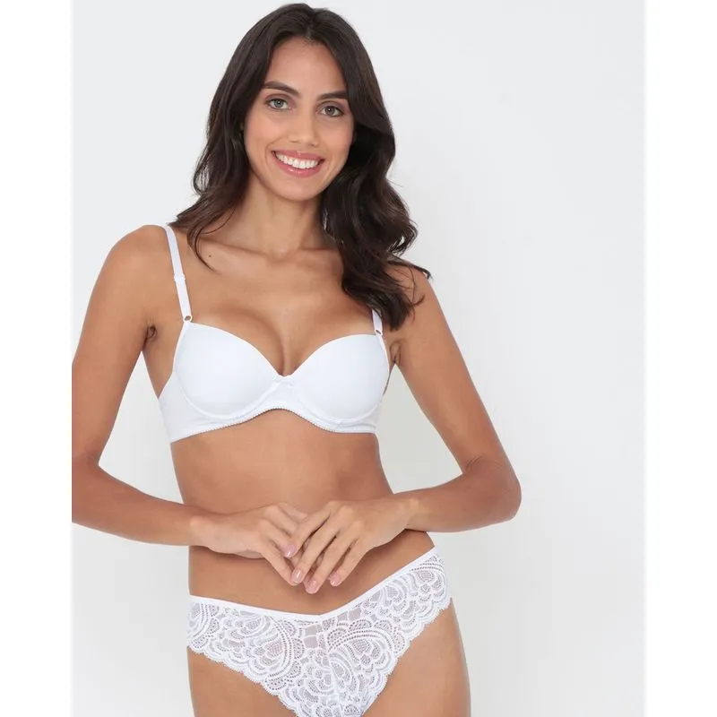Sutiã Base Com Bojo Branco 46