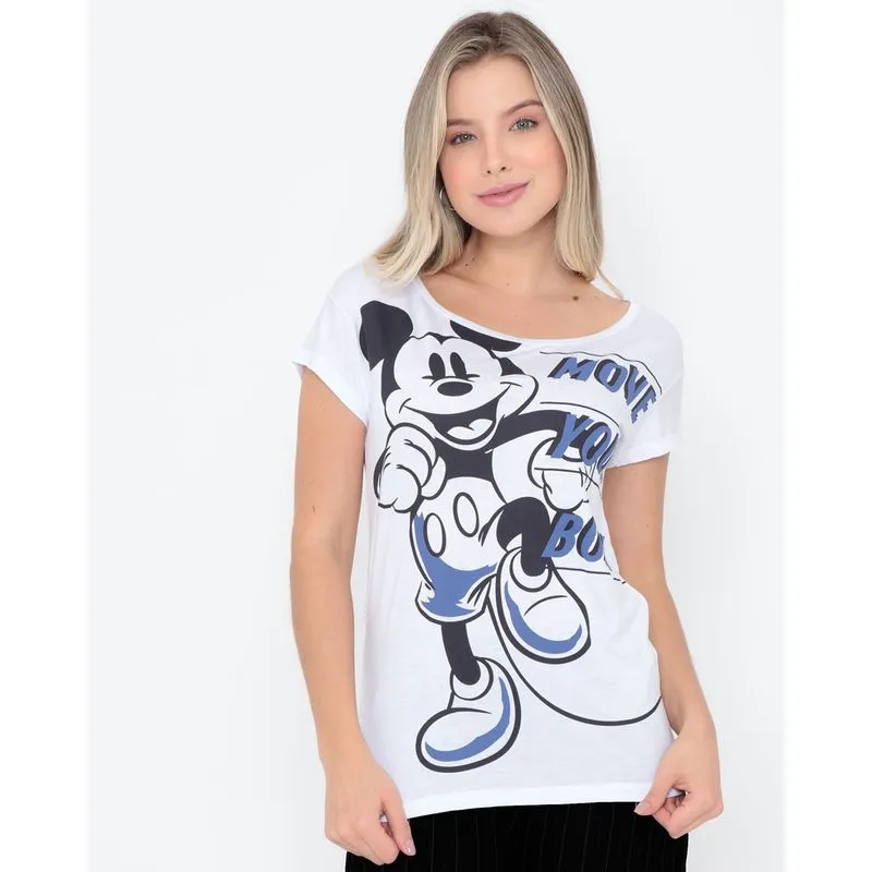 Blusa Fitness Mickey Mouse Disney Branca G