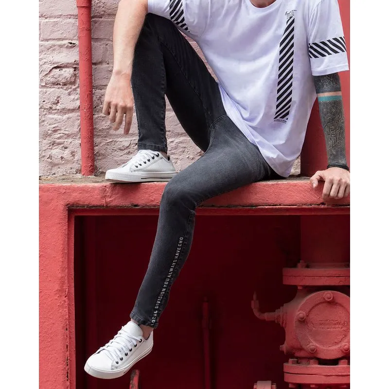 Calça Jeans Masculina Skinny Preta 42