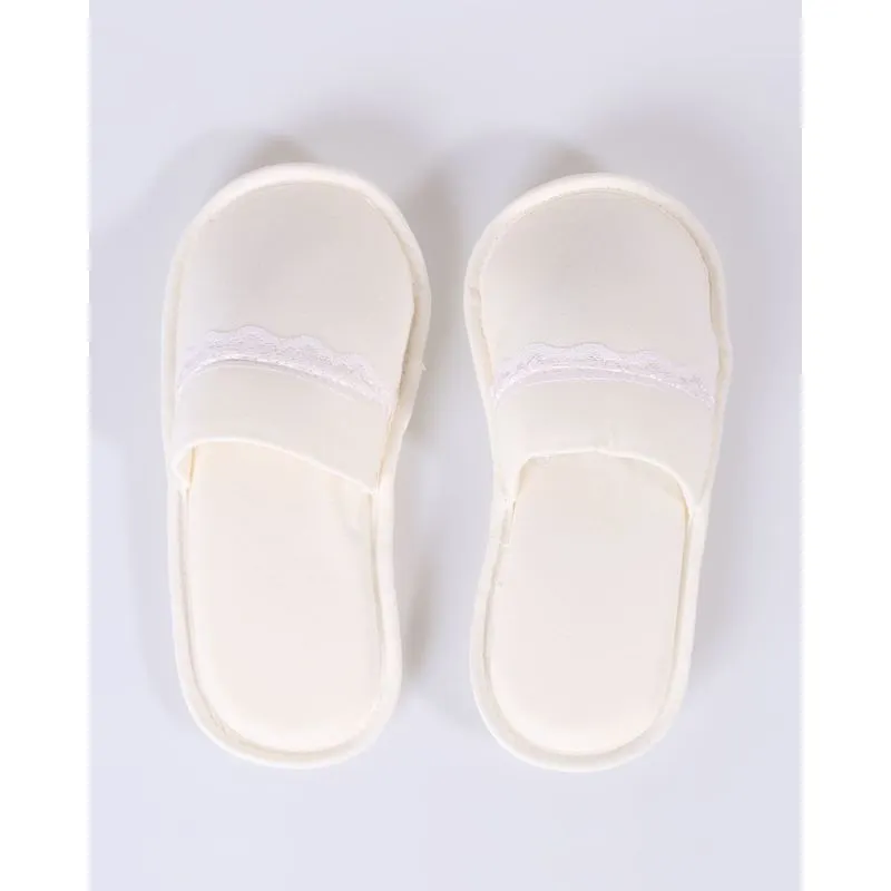 Pantufa Renda Off White P