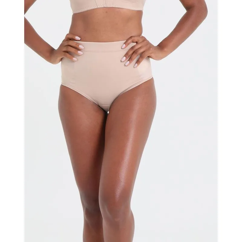 Calcinha Feminina Modeladora Cintura Alta Dilady Bege GG