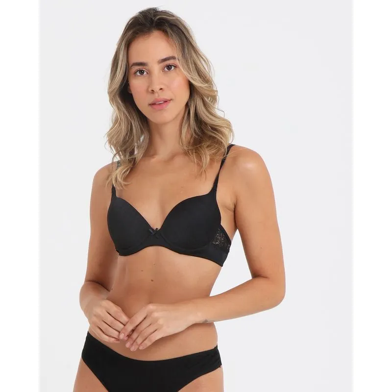 Sutiã Avulso Meia Taça Textura Preto 44