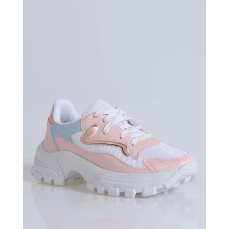 Tênis Feminino Chunky Sneaker Recorte Branco 37