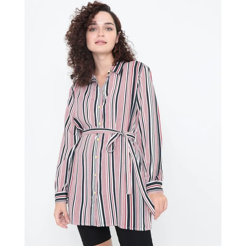 Camisa Chemise Listrada Off White P