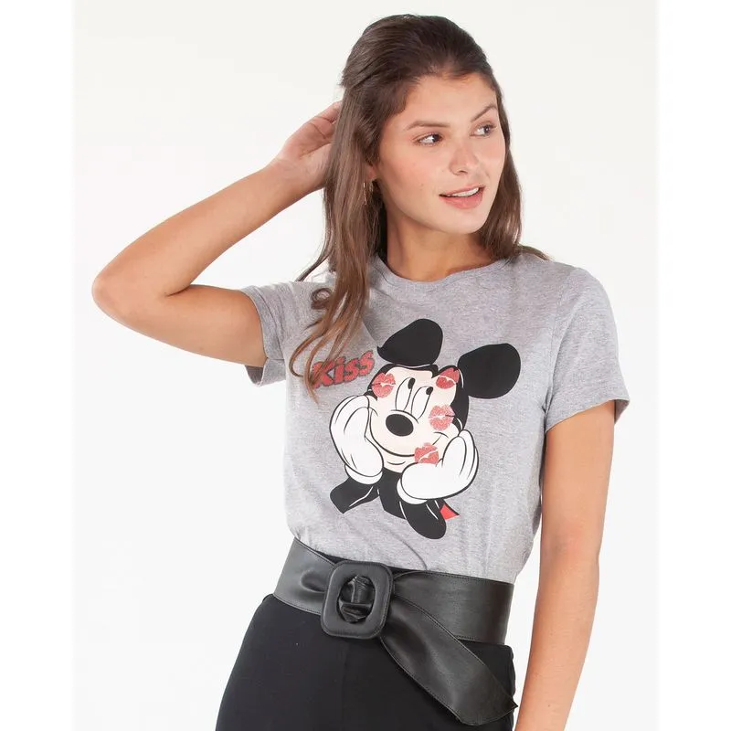 Blusa Estampa Mickey Mouse Disney Cinza M