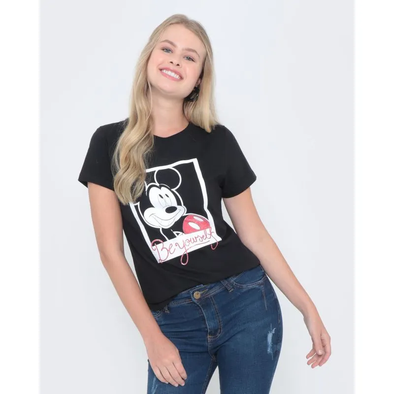 Blusa Estampa Mickey Disney Preta M