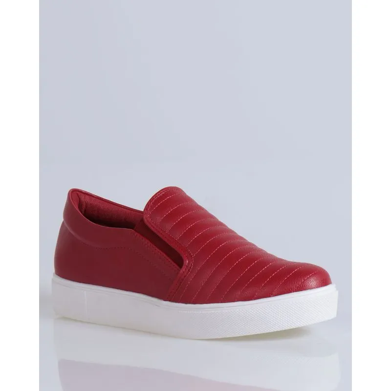 Tênis Feminino Slip On Vermelho 35