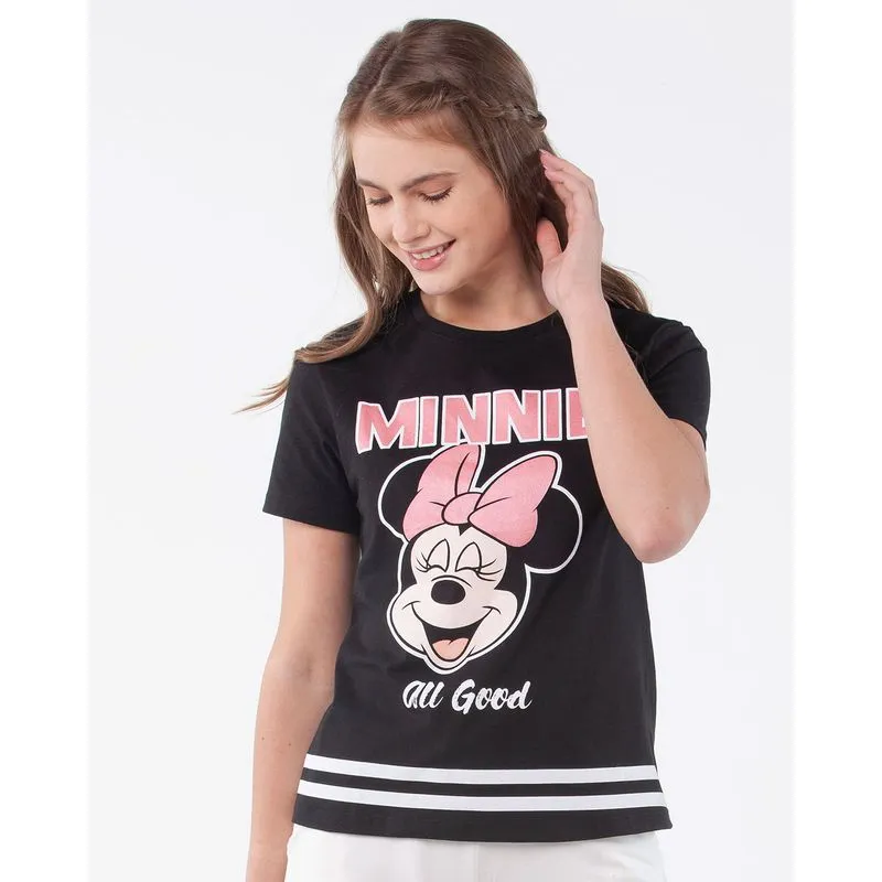 Blusa Estampa Minnie Disney Preta M