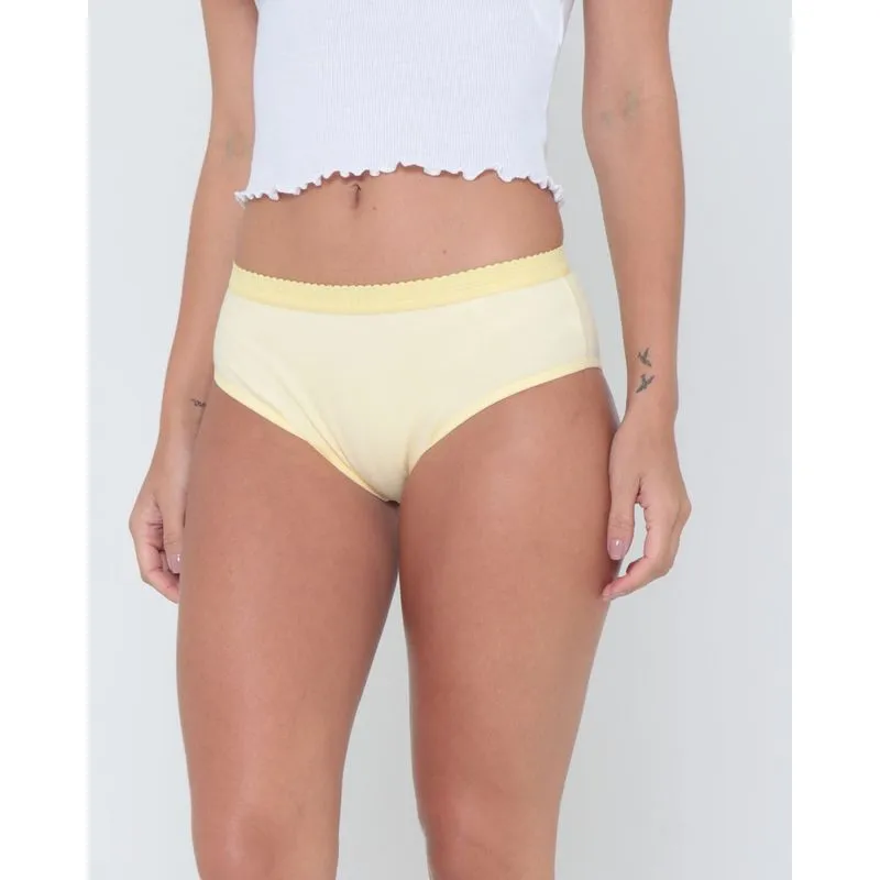 Calcinha Alta Elástico Amarelo GG