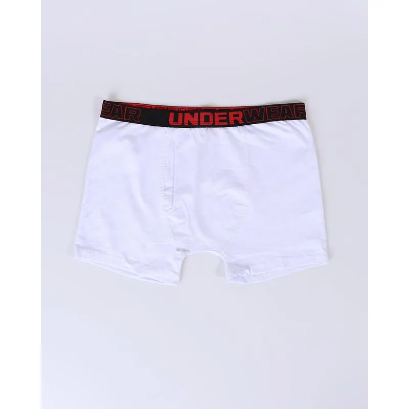 Cueca Boxer Juvenil Algodão Branca 10