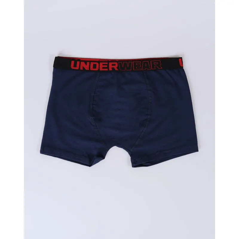 Cueca Boxer Juvenil Algodão Azul Marinho 10