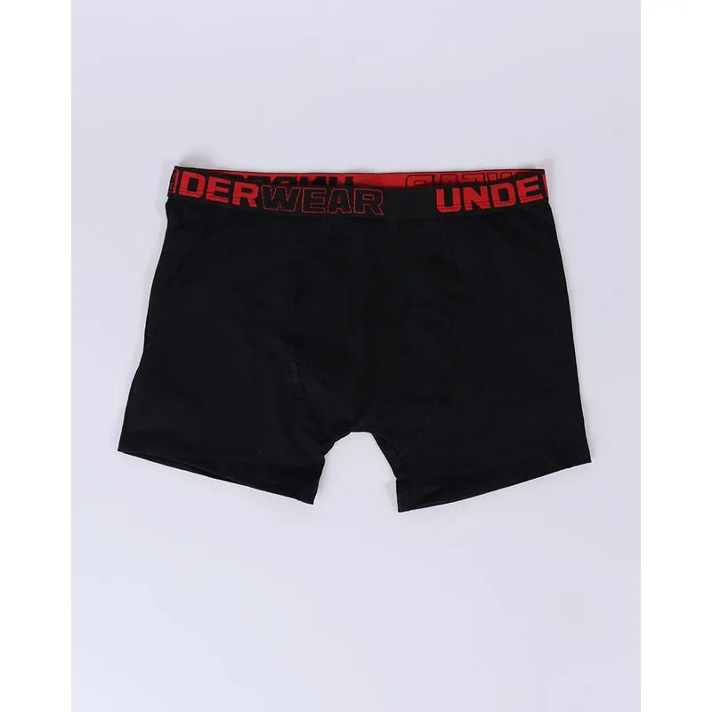 Cueca Boxer Juvenil Algodão Preta 10