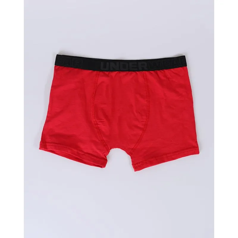 Cueca Boxer Juvenil Algodão Vermelha 12