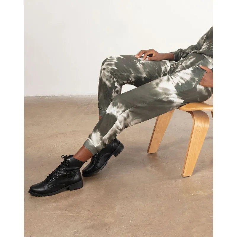 Calça Jogger Moletinho Tie Dye Verde M