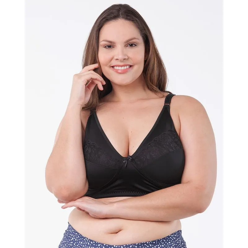 Sutiã Plus Size Renda Sem Bojo Preto 50