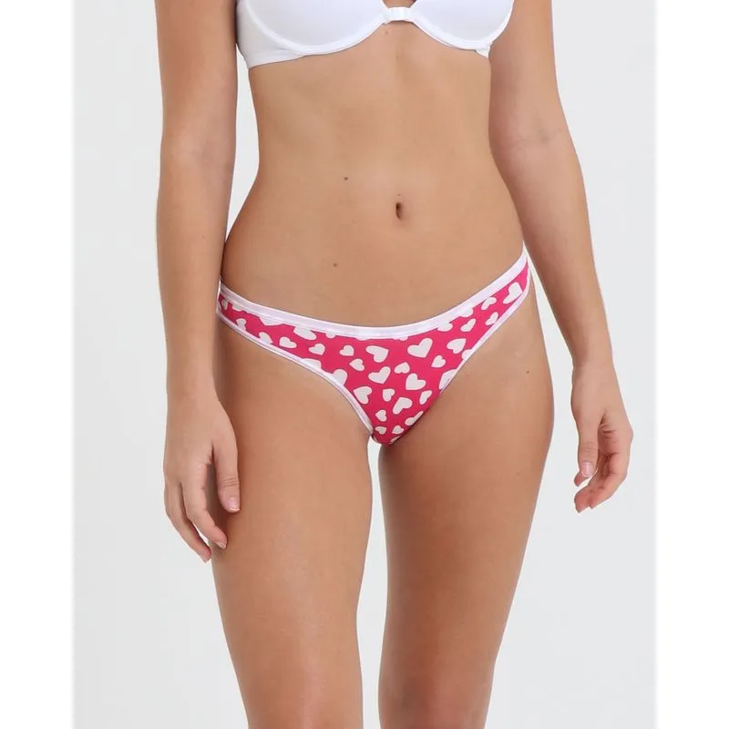 Calcinha AvulsaTanga Corações Rosa GG