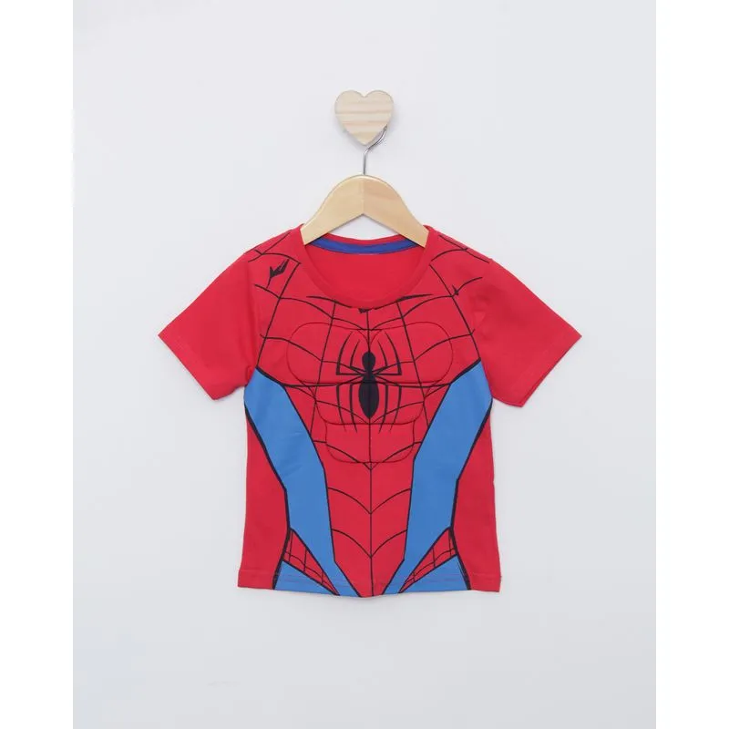 Camiseta Bebê Marvel Homem Aranha com Enchimento Vermelha 2