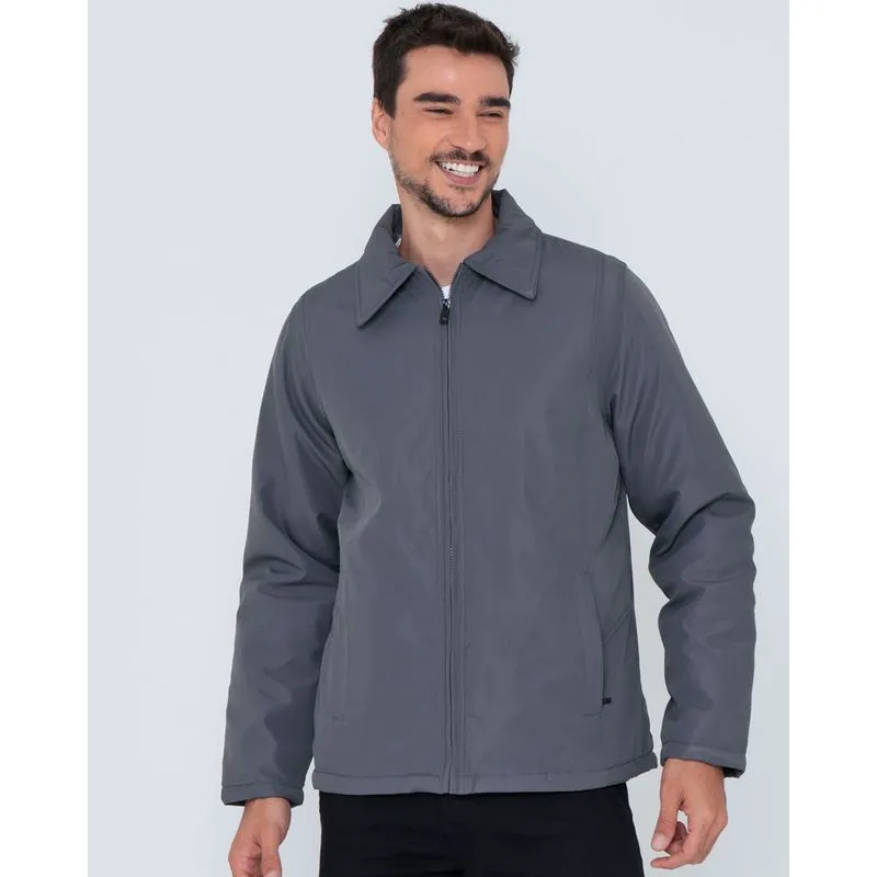 Jaqueta Masculina Poliéster Cinza M