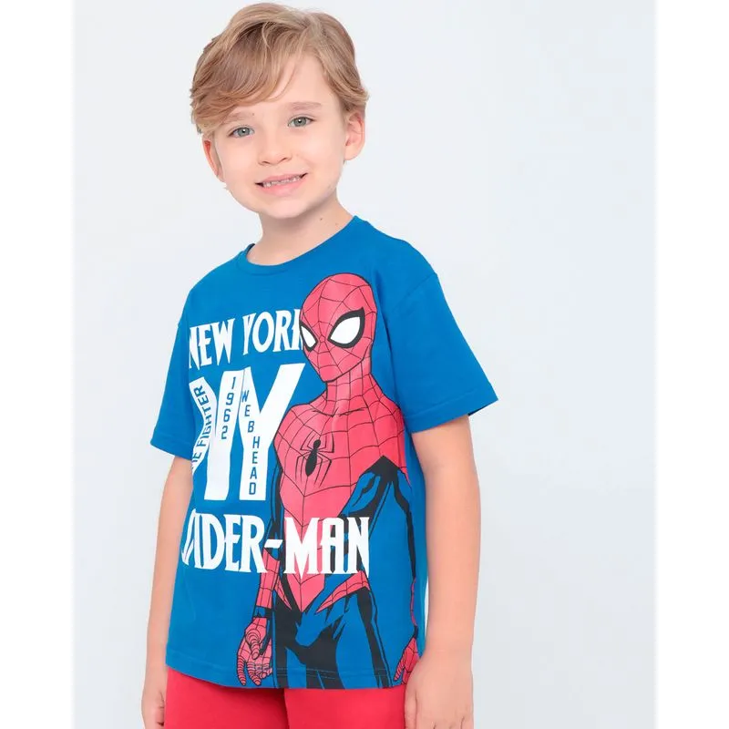 Camiseta Infantil Homem Aranha Marvel Azul 12