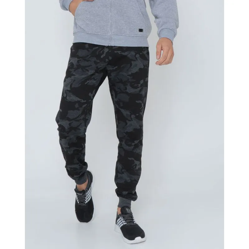 Calça Masculina Jogger Camuflada Cinza Escura GG